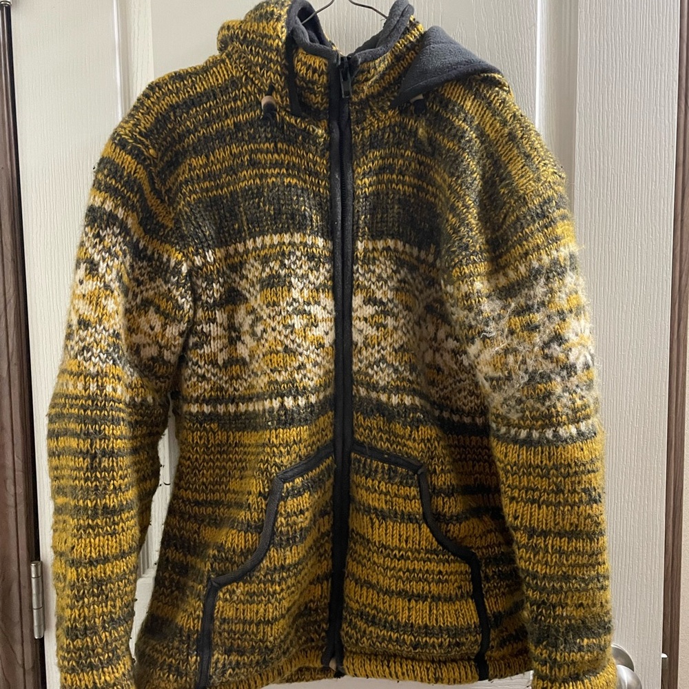 Fleece Lined Wool Hoodie